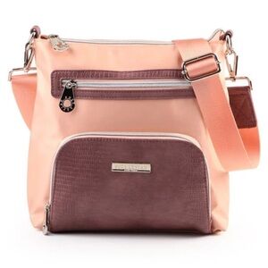 Suzy Levian Pink Sporty Crossbody Bag w/ Wide Guitar Strap | NWT